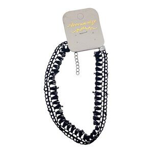 Kissweet‎ Black Lace Choker Necklace Mini Tassels Adjustable Chain Women & Girls